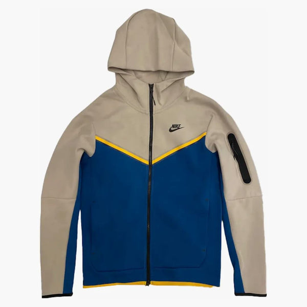 Nike Sportswear Tech Fleece Full-zip Hoodie Cream/court Blue/black