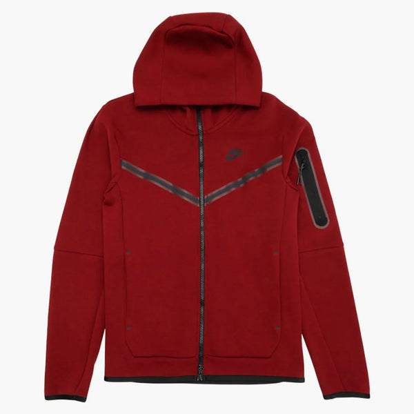 Nike Sportswear Tech Fleece Full-zip Hoodie Dark Beetroot/black