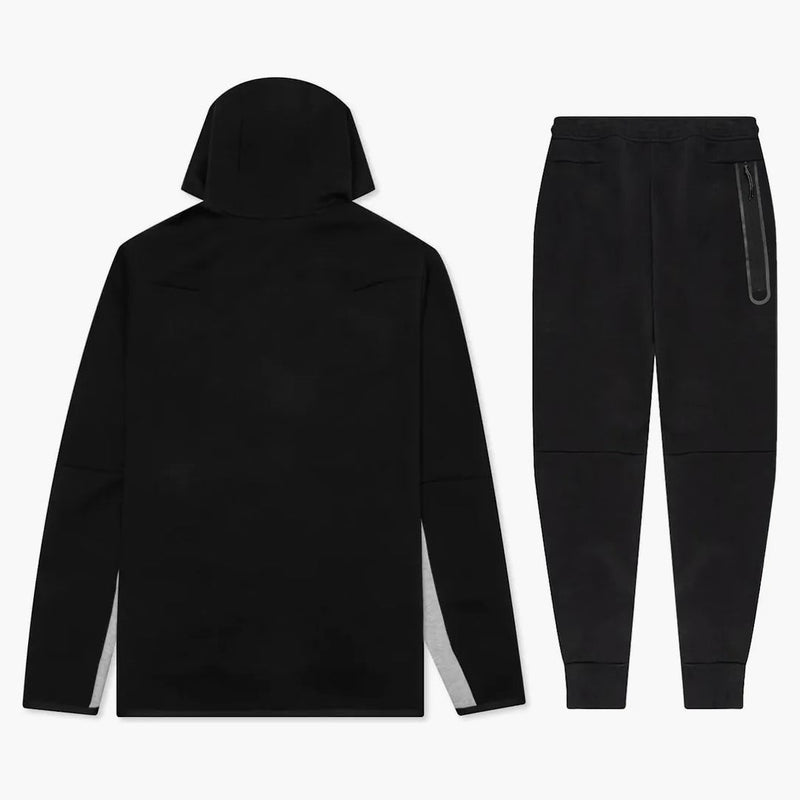 Nike Sportswear Tech Fleece Full Zip Hoodie & Joggers Set Black/dark Grey Heather/white