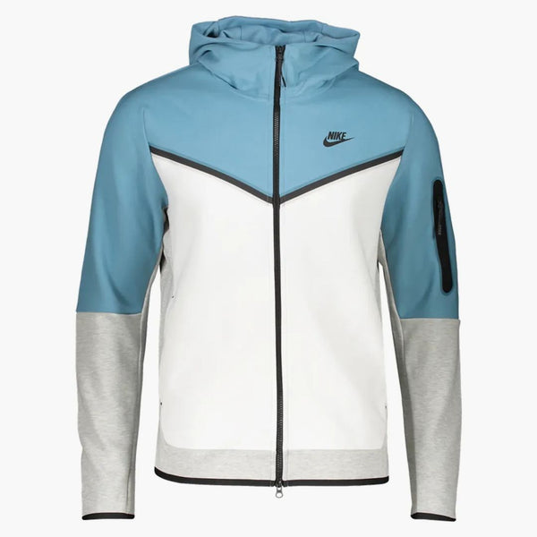 Nike Sportswear Tech Fleece Full-zip Hoodie Light Blue/white/grey