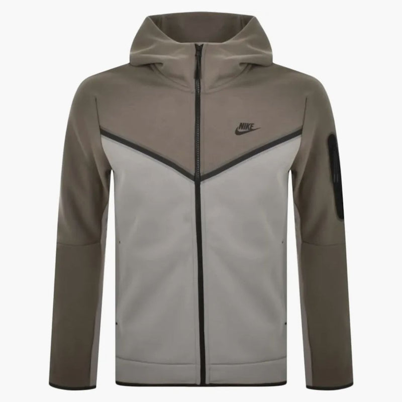 Nike Sportswear Tech Fleece Full-zip Hoodie Olive Grey/enigma Stone/black