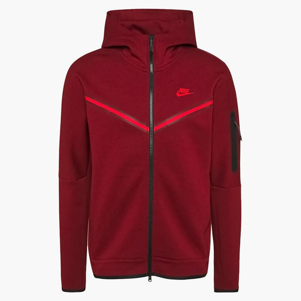 Nike Sportswear Tech Fleece Full-zip Hoodie Team Red/black