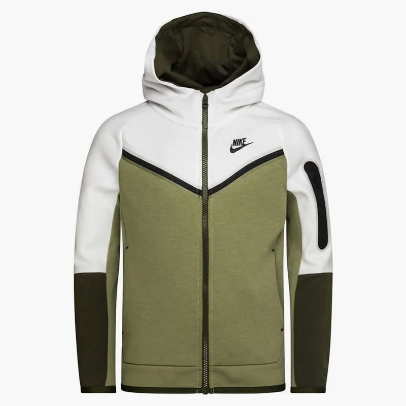 Nike Sportswear Kids' Tech Fleece Hoodie White/dutch Green
