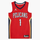 Nike Williamson Pelicans Statement Edition Jersey Red/black/gold