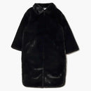 Nike Women Faux Fur Long Jacket (asia Sizing) Black