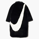 Nike Women Faux Fur Long Jacket (asia Sizing) Black