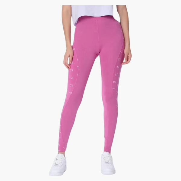 Nike Women's All Over Swoosh Logo Plain Leggings Purple