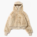 Nike Womens Essentials Faux Fur Jacket (us Sizing) Rattan/black