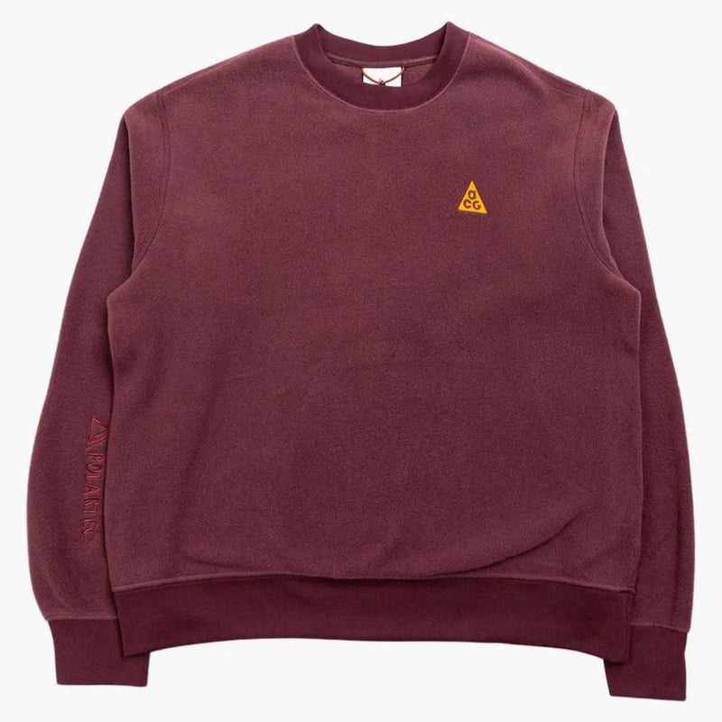 Nike Women's Nrg Acg Polar Crewneck Burgundy