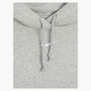 Nike Women's Oversized Fleece Hoodie Dark Grey Heather/base Grey/white