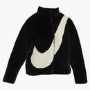 Nike Womens Oversized Swoosh Logo Jacket Black/fossil