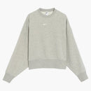 Nike Women's Phoenix Fleece Oversized Crew Sweatshirt Dark Grey Heather/sail