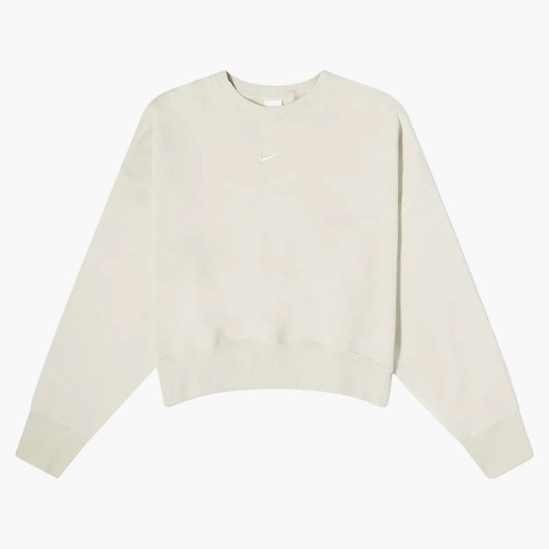 Nike Women's Phoenix Fleece Oversized Crew Sweatshirt Light Orewood Brown/sail