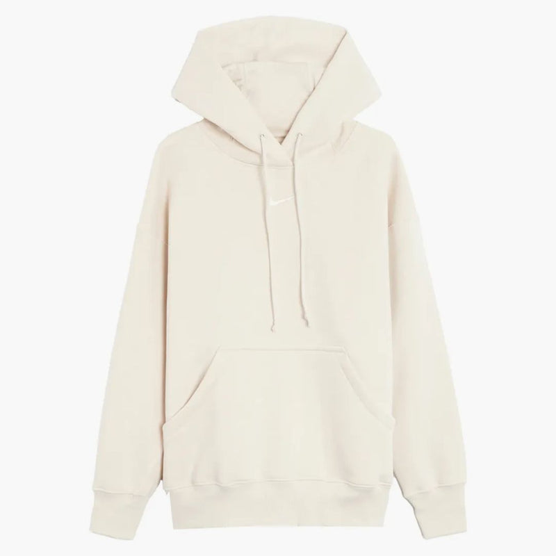Nike Women's Phoenix Fleece Oversized Pullover Hoodie Light Orewood Brown/sail