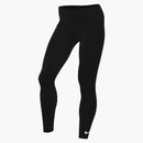 Nike Women's Small Swoosh Logo Plain Leggings Black