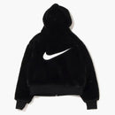 Nike Womens Sportswear Essential Faux Fur Jacket (asia Sizing) Black