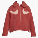 Nike Women's Swoosh Sherpa Full-zip Jacket Lobster Crimson