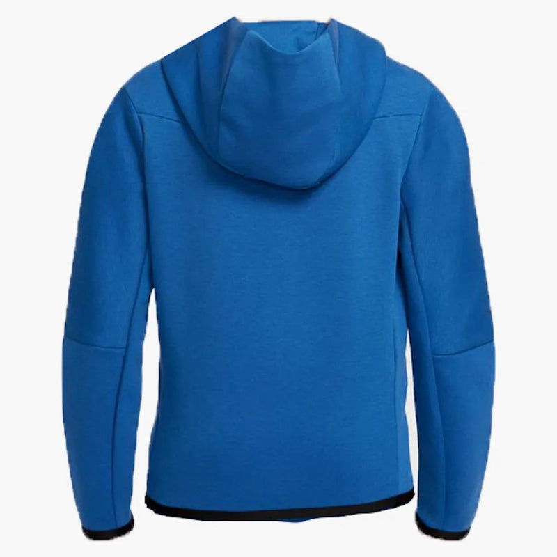 Nike Sportswear Kids' Tech Fleece Full-zip Hoodie Dark Marina Blue/light Bone