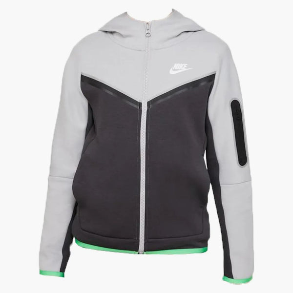Nike Sportswear Kids' Tech Fleece Full-zip Hoodie Light Smoke Grey/anthracite/sail