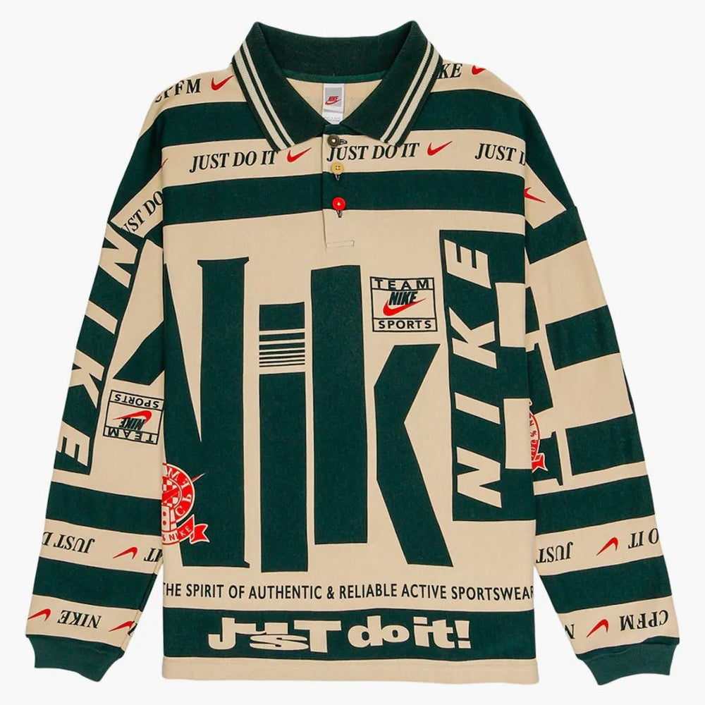 cactus plant flea market longsleeve polo natural