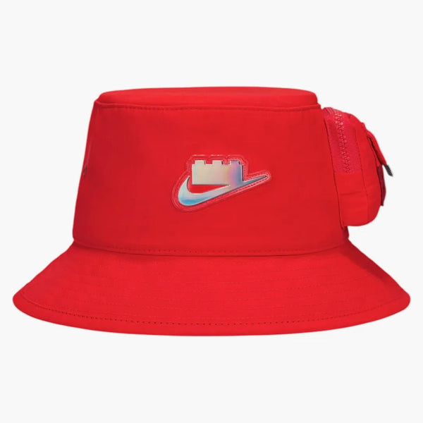 Nike X Lego Big Kids Collection Apex Bucket Hat Rush Red/dark Cayenne/metallic Silver