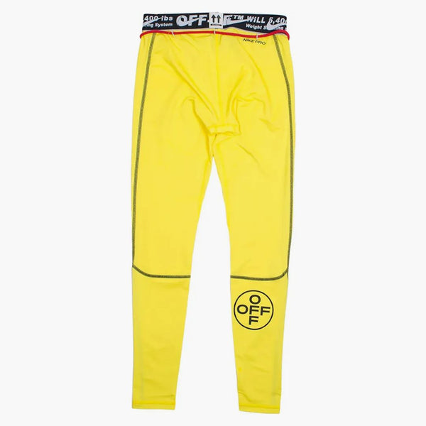 Nike X Off-white Running Pro Tights Opti Yellow