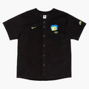 Nike X Olivia Kim Corduroy Baseball Jersey Black