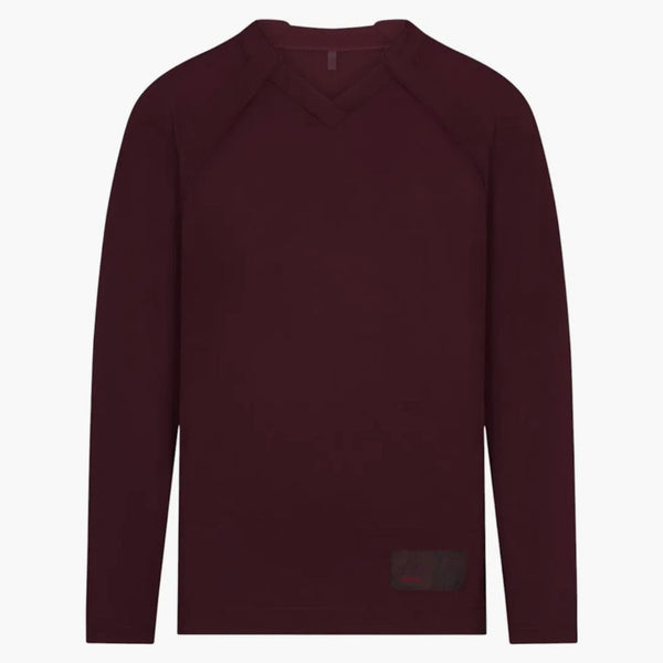 Nike X Skims Women's Airy V-neck Oversized Long Sleeve Top Currant