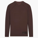 Nike X Skims Women's Airy V-neck Oversized Long Sleeve Top Dark Sepia