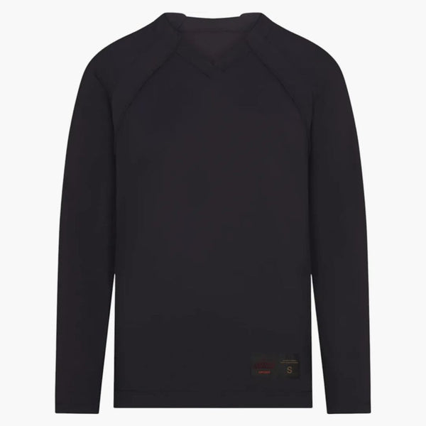 Nike X Skims Women's Airy V-neck Oversized Long Sleeve Top Obsidian
