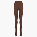 Nike X Skims Women's Matte Footsie Grip Legging Dark Sepia