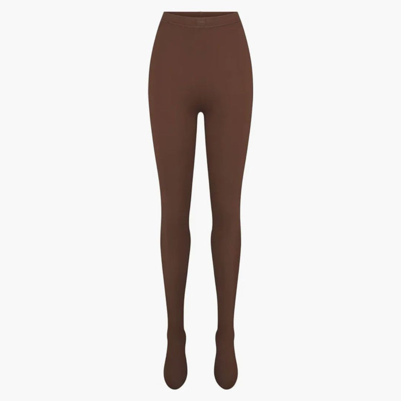 Nike X Skims Women's Matte Footsie Grip Legging Dark Sepia