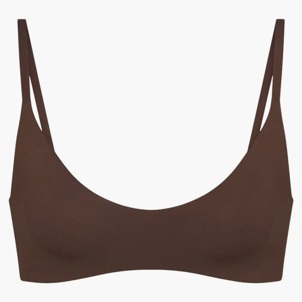 Nike X Skims Women's Matte Micro Scoop Bra Dark Sepia