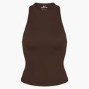 Nike X Skims Women's Matte Mock Neck Racer Tank Dark Sepia