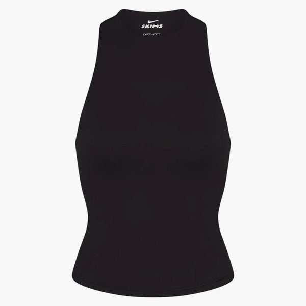 Nike X Skims Women's Matte Mock Neck Racer Tank Obsidian