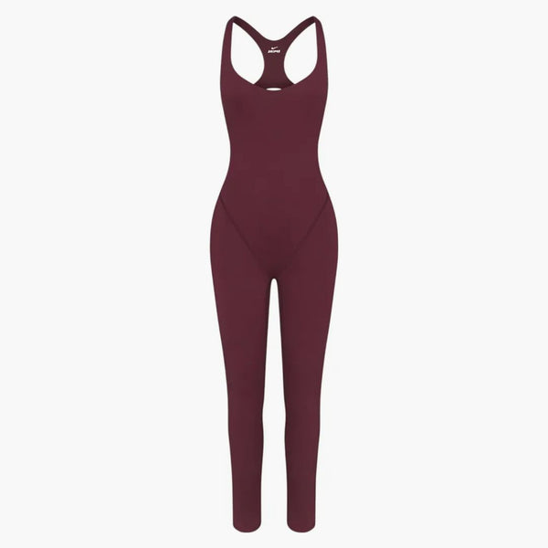 Nike X Skims Women's Matte Racer Long Onesie Currant