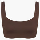 Nike X Skims Women's Matte Scoop Neck Bra Dark Sepia