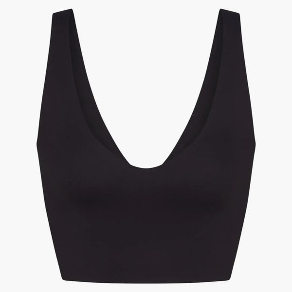 Nike X Skims Women's Matte V-neck Bra Top Obsidian