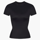 Nike X Skims Women's Shine Short Sleeve Mock Neck Top Obsidian