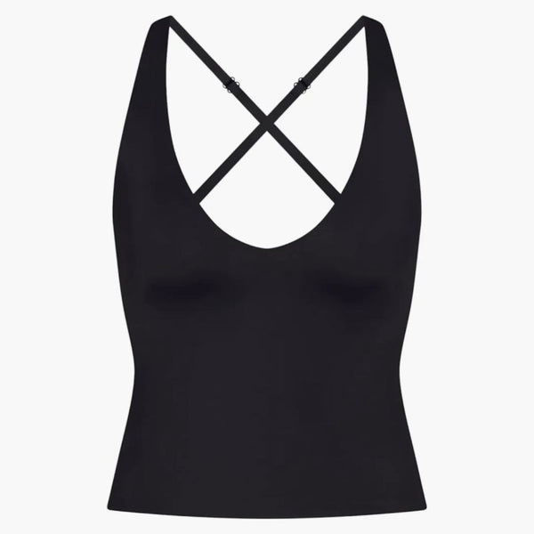 Nike X Skims Women's Shine V-neck Tank Obsidian
