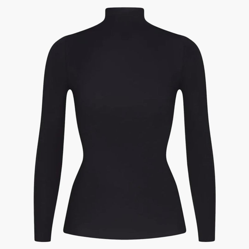 Nike X Skims Women's Weightless Layers Mock Neck Long Sleeve Top Obsidian