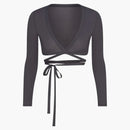 Nike X Skims Women's Weightless Layers Wrap Top Lead