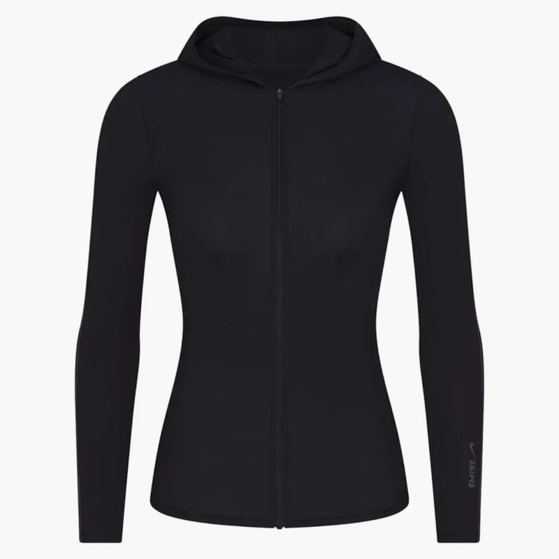 Nike X Skims Women's Weightless Layers Zip Up Hoodie Obsidian