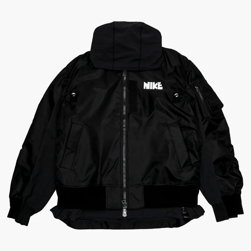 Giacca bomber a strati Nike x Sacai Black