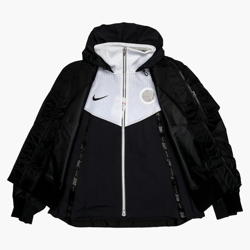 Giacca bomber a strati Nike x Sacai Black