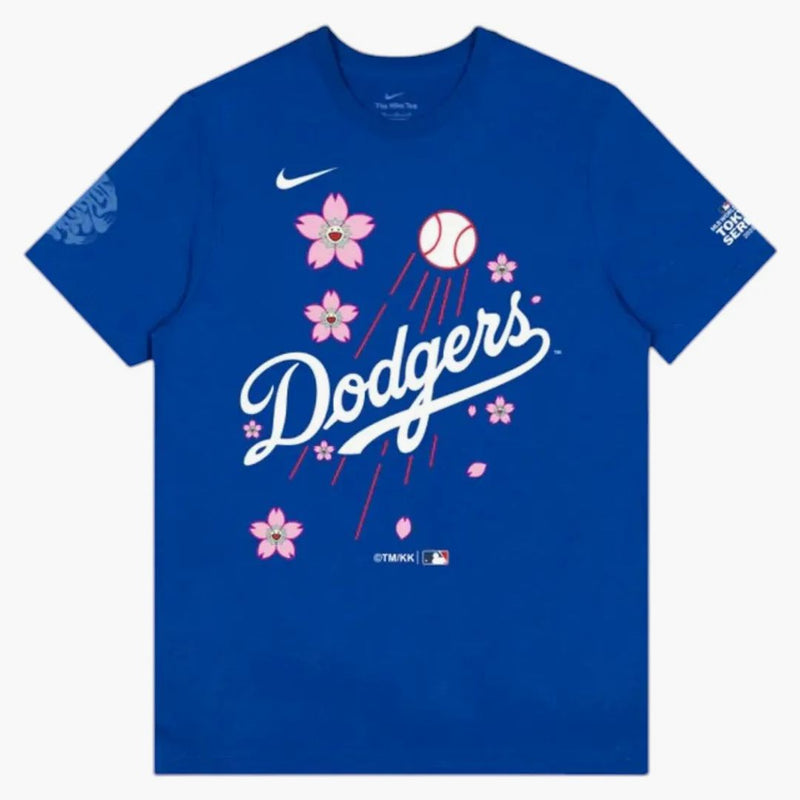 Nike X Takashi Murakami X Mlb World Tour Tokyo Series 2025 Dodgers Script S/s Tee Blue