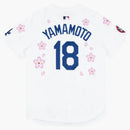 Nike X Takashi Murakami X MLB World Tour Tokyo Series 2025 Dodgers Yamamoto Jersey White