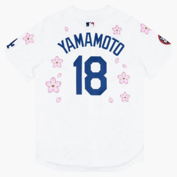 Nike X Takashi Murakami X MLB World Tour Tokyo Series 2025 Dodgers Yamamoto Jersey White