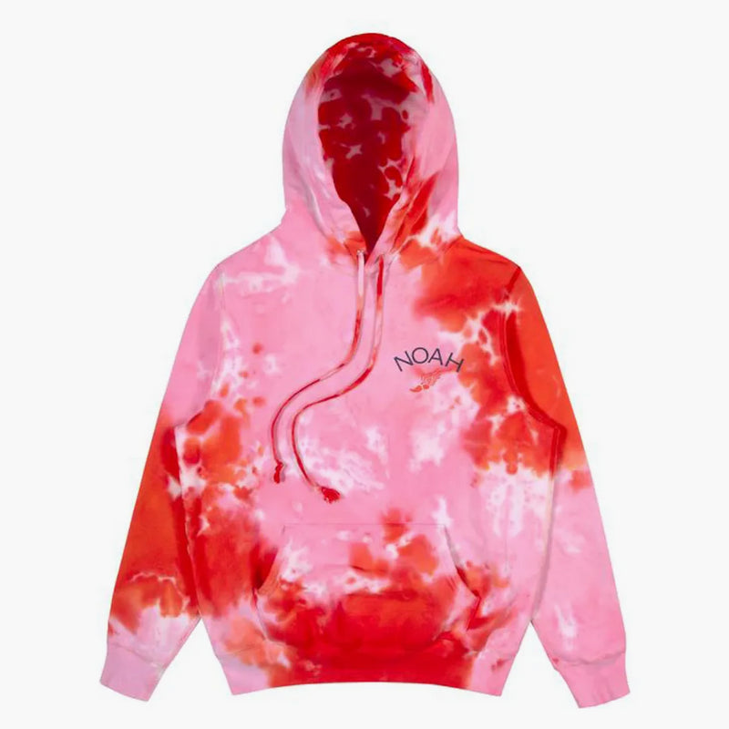 Noah Sun Dyed Winged Foot Hoodie Red