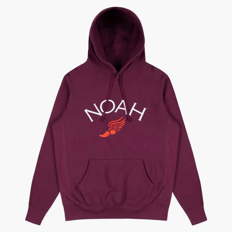 Noah Winged Foot Embroidered Hoodie Burgundy